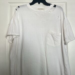 Distressed White T-Shirt